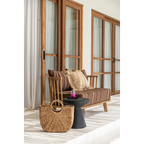 Table d’appoint en bois de suar noir 40x40 cm