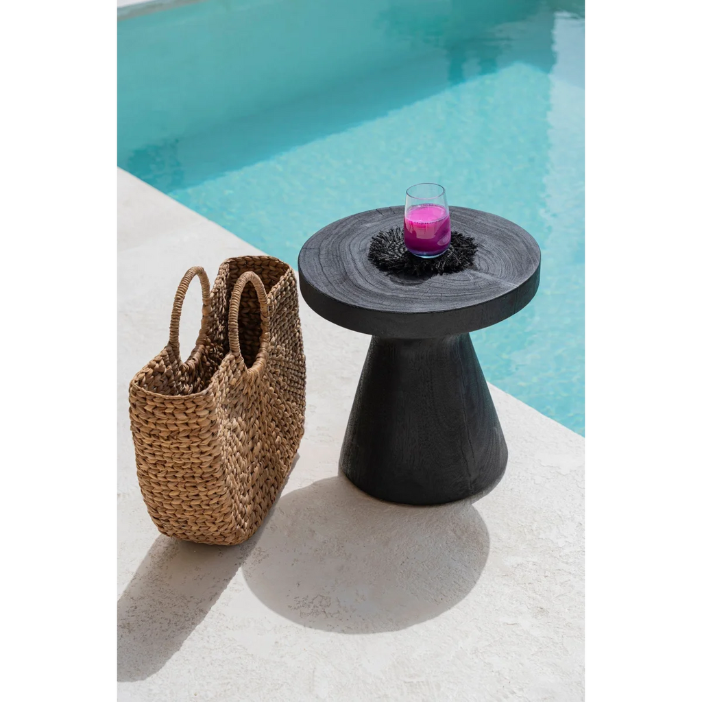 Table d’appoint en bois de suar noir 40x40 cm