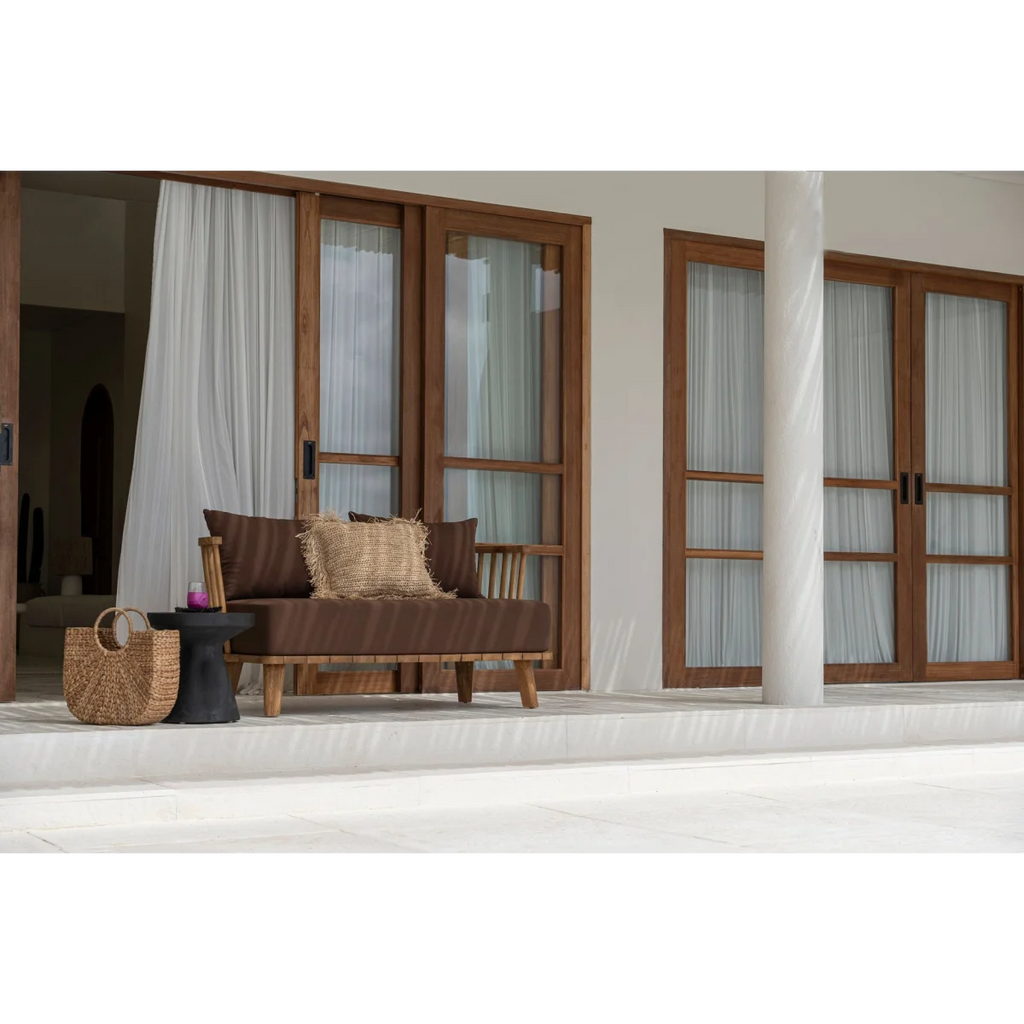 Table d’appoint en bois de suar noir 40x40 cm