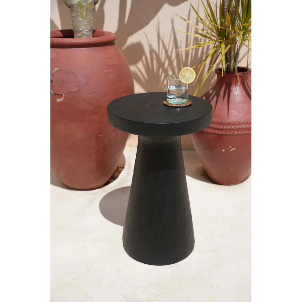 Table d’appoint en bois de suar noir 40x60 cm