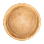 Bol en bois rond en suar noir et naturel pour table d’appoint 40x45 cm