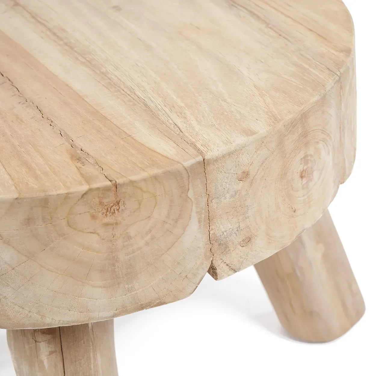 Table d’appoint en bois de teck recyclé 45x45 cm