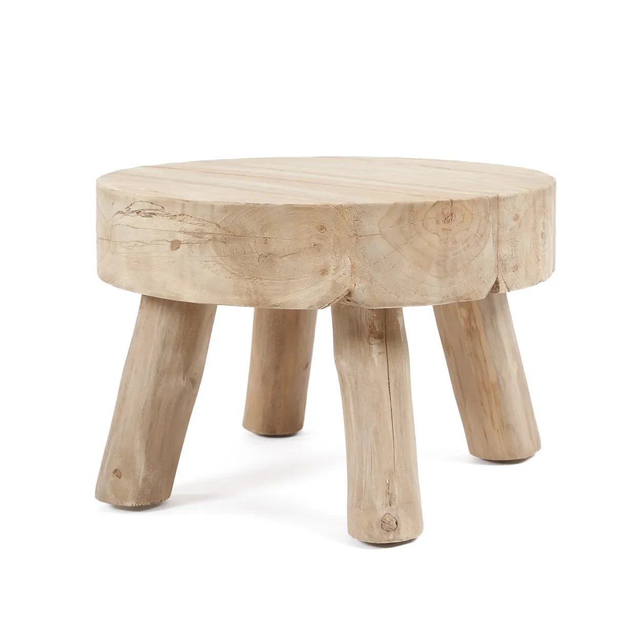 Table d’appoint en bois de teck recyclé 45x45 cm