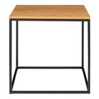 Table d’appoint chêne 45x45 cm avec cadre acier noir