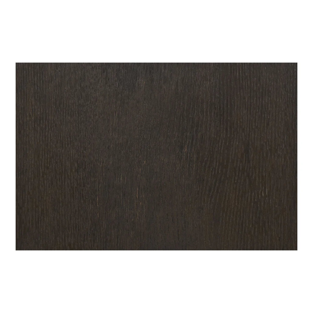 Surface en bois brun foncé d’appoint en chêne fumé avec tiroir