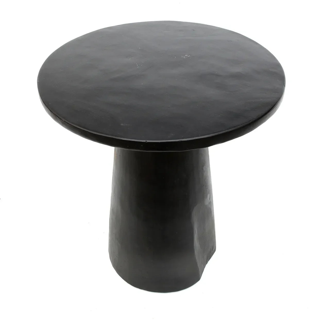 Table d’appoint conique en bois de Munggur noir 50 cm