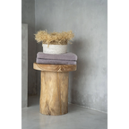Table d’appoint cylindrique en bois de suar naturel – Ø40 cm