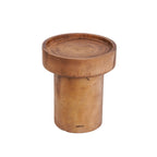 Table d’appoint cylindrique en bois de suar naturel – Ø40 cm
