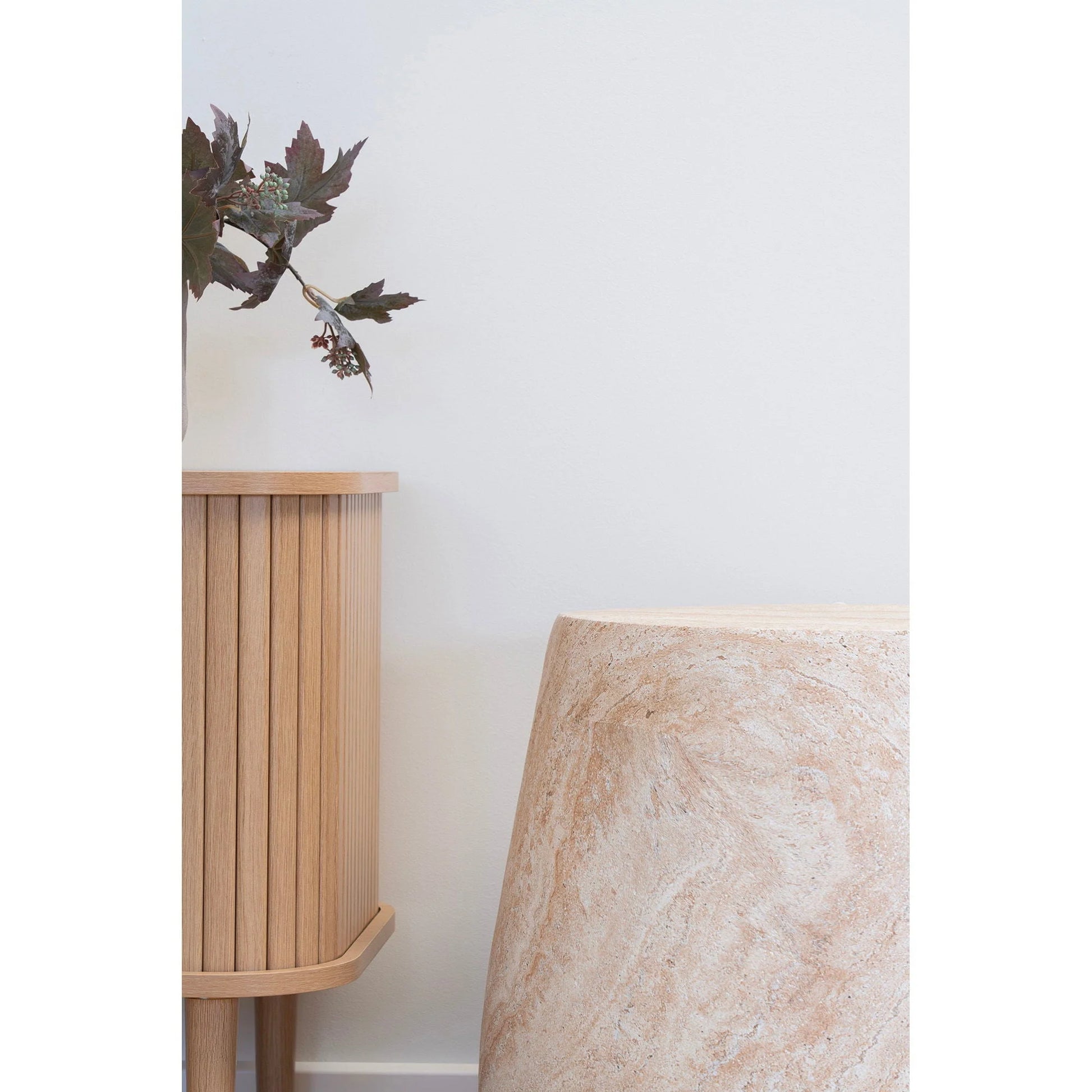 Table d’appoint en fibre d’argile naturelle ø47 cm