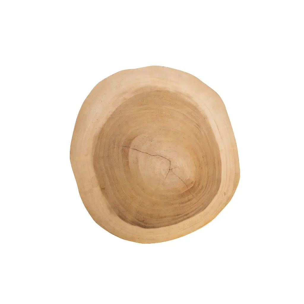 Tranche de bois naturelle pour La table dappoint Gili en style rustique
