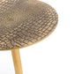 Table d’appoint en laiton motif croco 60x35 cm
