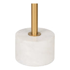 Table d’appoint en marbre et laiton Ø41x58 cm