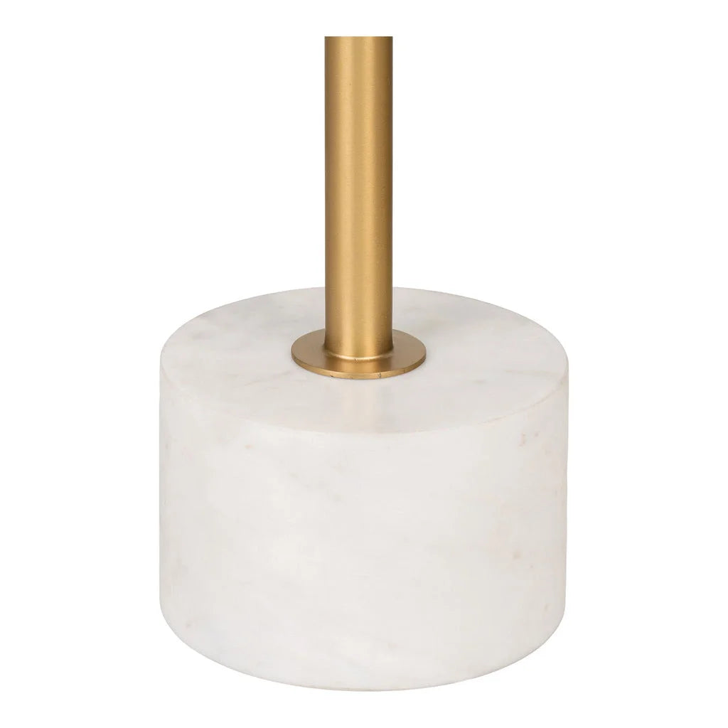 Table d’appoint en marbre et laiton Ø41x58 cm