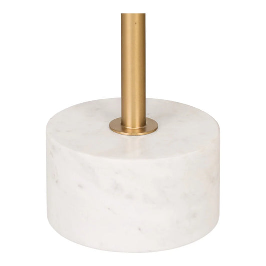 Table d’appoint en marbre et laiton rond Ø51x52 cm