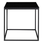 Table d’appoint noire en acier et bois 45x45 cm
