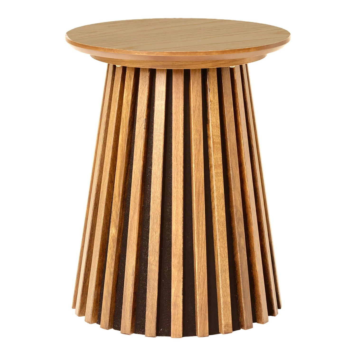 Table d’appoint en placage chêne naturel ø40x50 cm