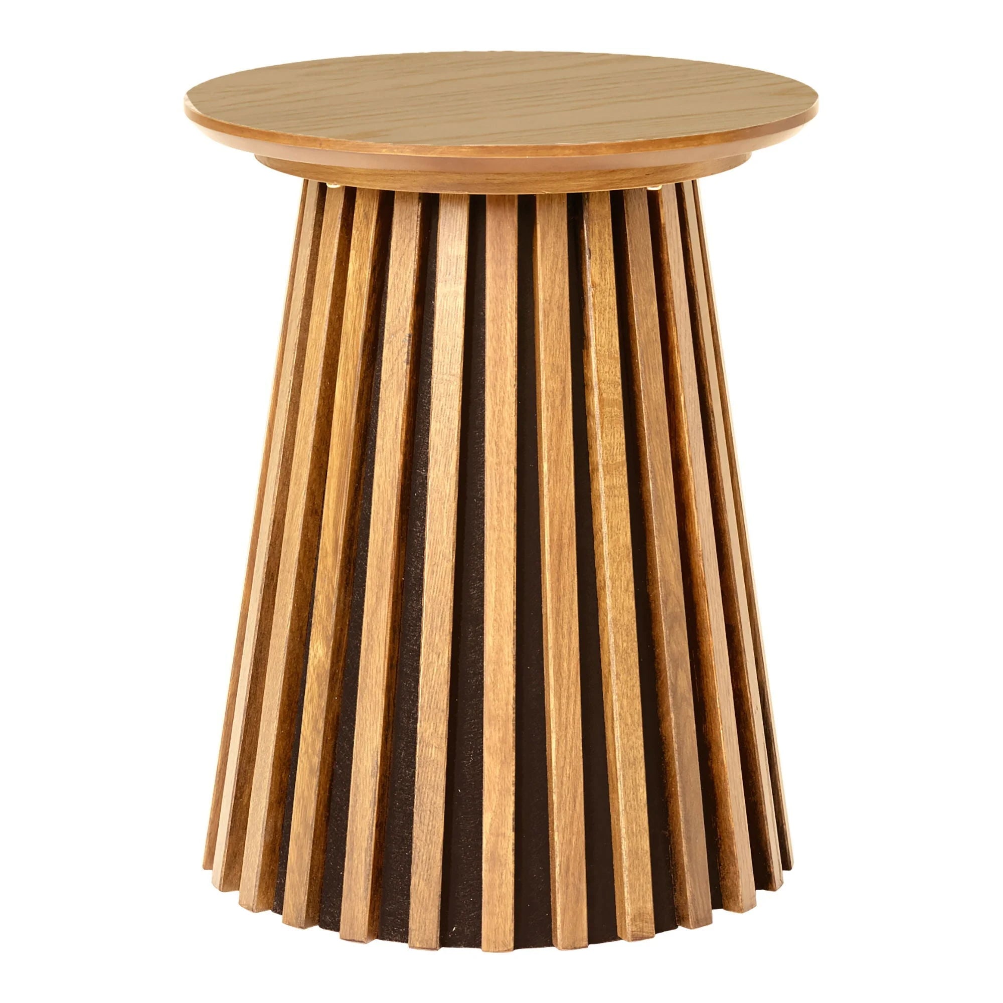 Table d’appoint en placage chêne naturel ø40x50 cm