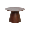 Table d’appoint ronde en bois de manguier brun conique Ø55 cm