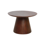 Table d’appoint ronde en bois de manguier brun conique Ø55 cm
