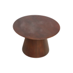 Table d’appoint ronde en bois de manguier brun conique Ø55 cm