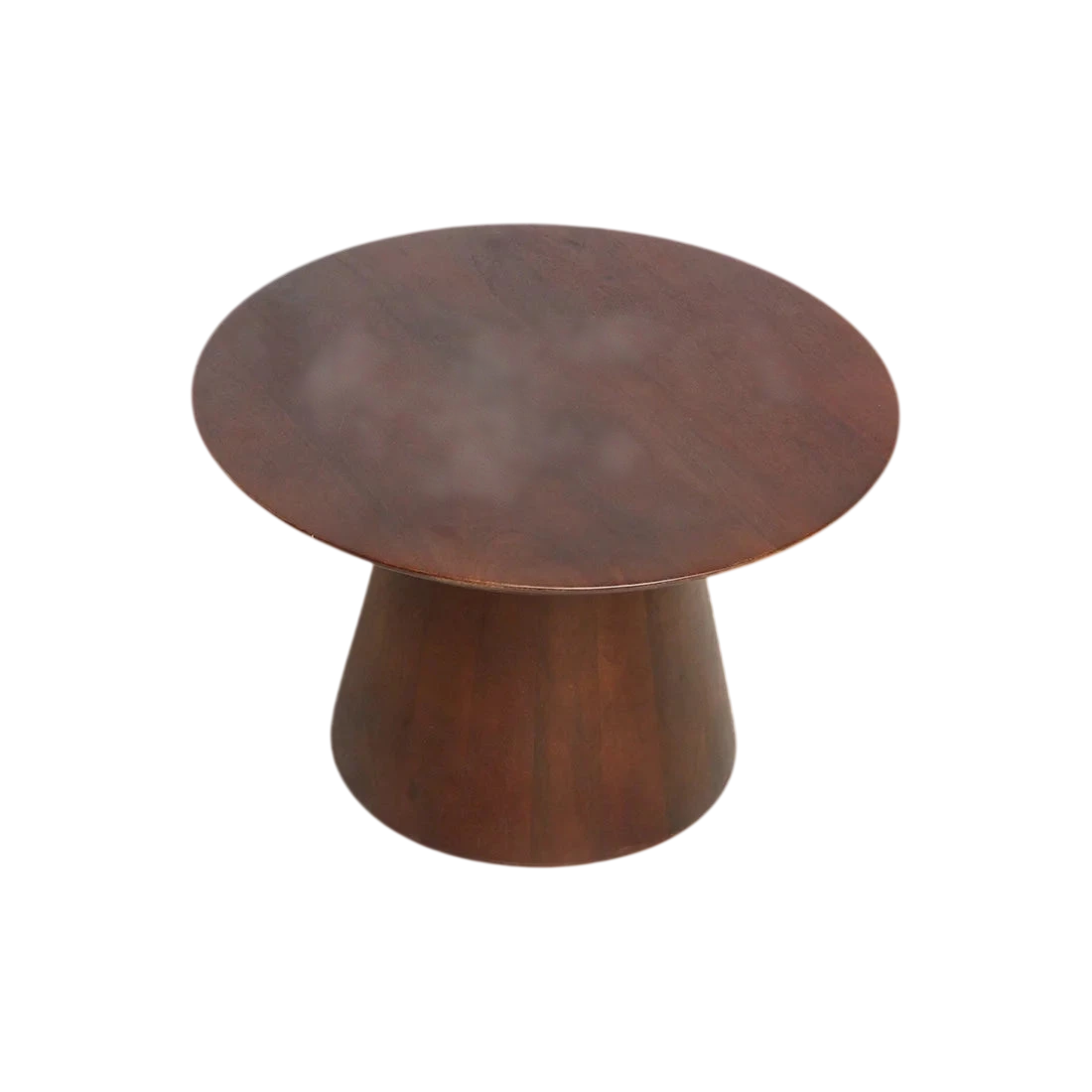 Table d’appoint ronde en bois de manguier brun conique Ø55 cm
