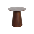 Table d’appoint ronde en bois de manguier brun Ø50 cm minimaliste