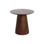 Table d’appoint ronde en bois de manguier brun Ø50 cm minimaliste