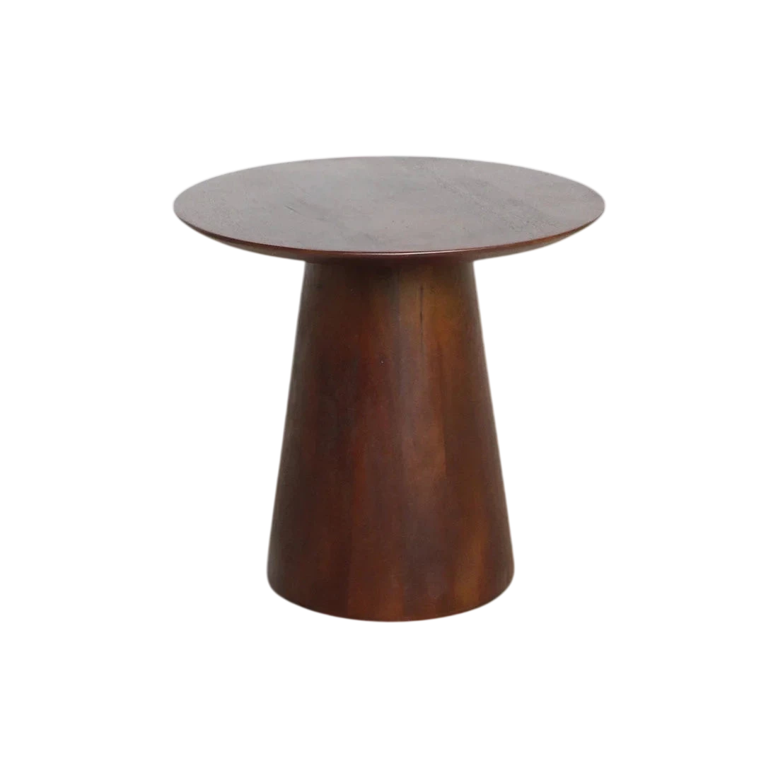 Table d’appoint ronde en bois de manguier brun Ø50 cm minimaliste