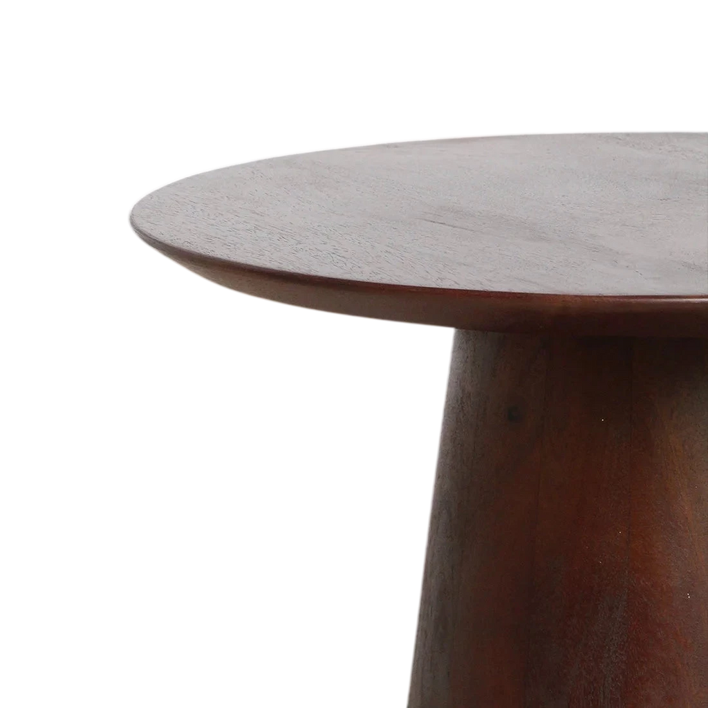 Table d’appoint ronde en bois de manguier brun, Ø50 cm