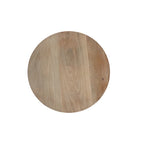 Planche à découper ronde en bois de manguier naturel sculpté, Ø50 cm