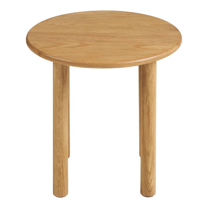 Table d’appoint ronde en chêne clair naturel pour salon – Ø40 cm