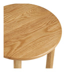Table d’appoint ronde en chêne clair naturel Ø40 cm pour salon