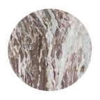 Table d’appoint ronde effet marbre blanc pied bois clair Ø50 cm