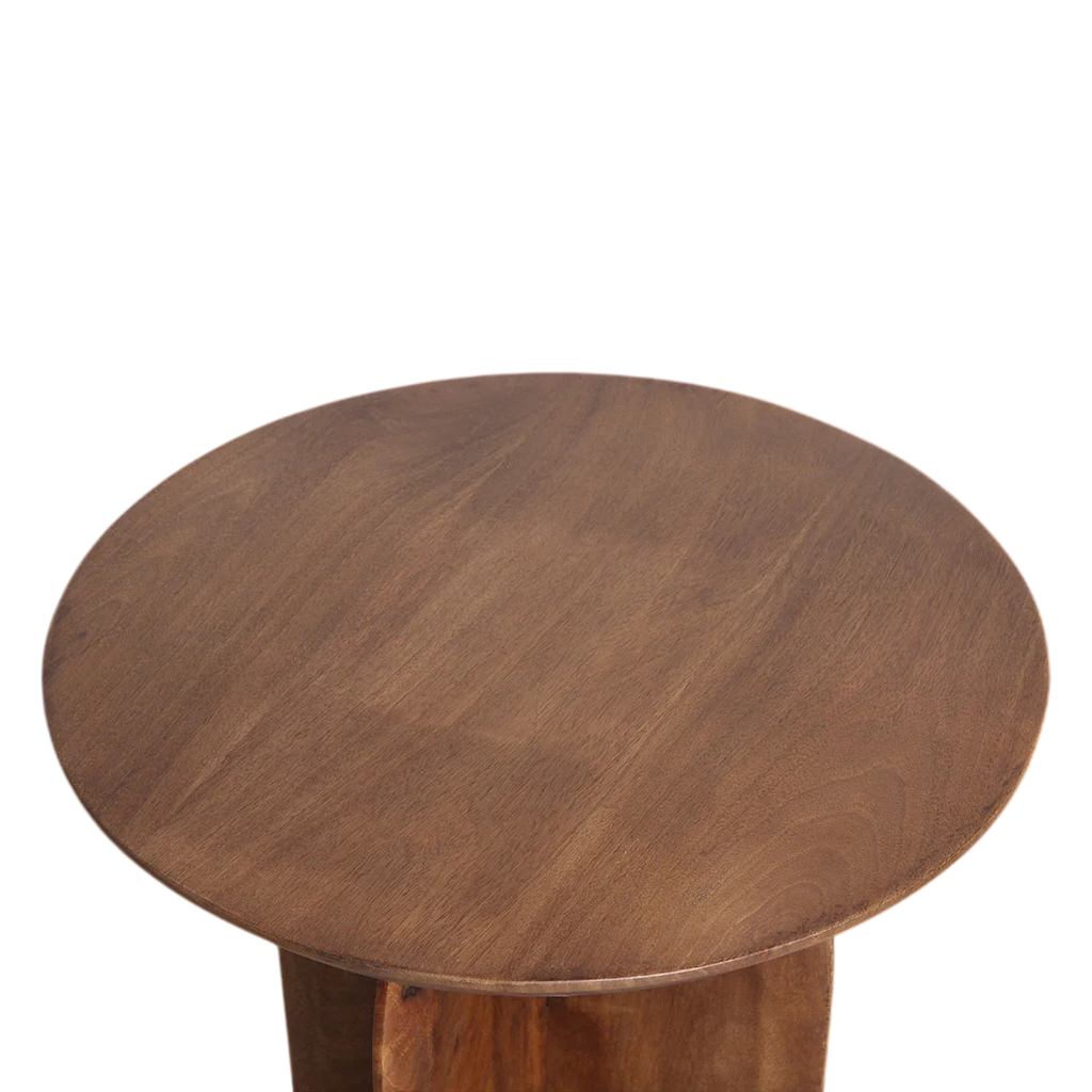 Table d’appoint ronde en manguier brun, Ø50 cm