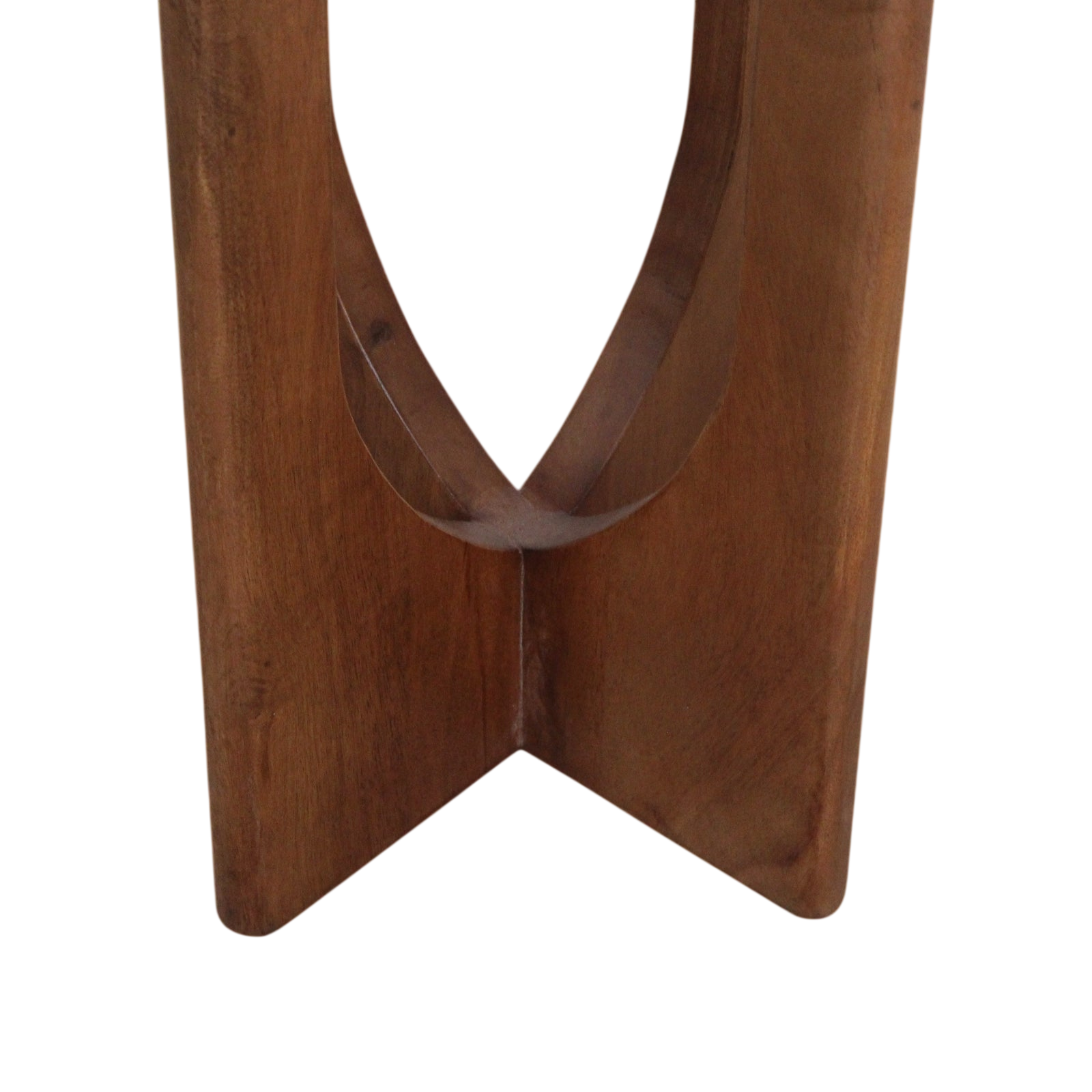 Table d’appoint ronde en marbre noir et bois sculpté, H50 cm