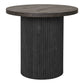 Table d’appoint ronde en MDF brun foncé ø48x45 cm