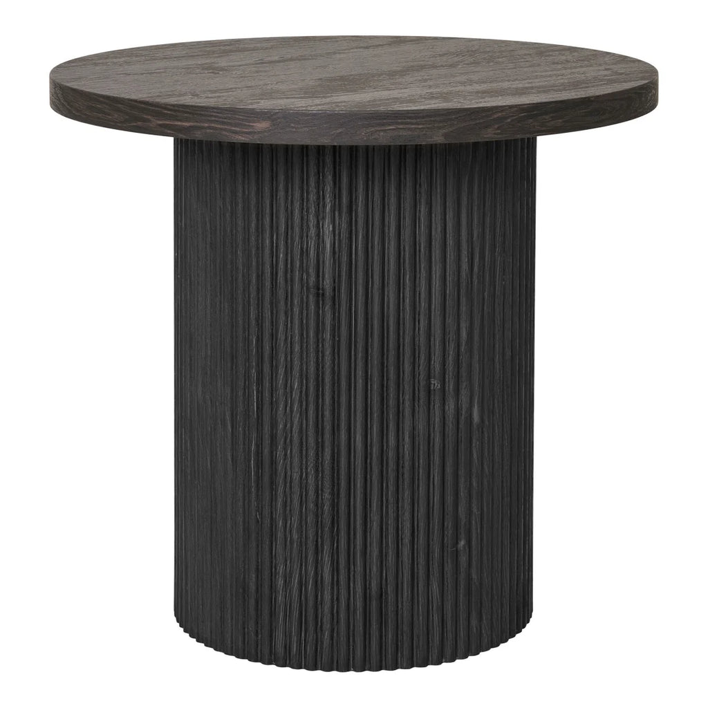 Table d’appoint ronde en MDF brun foncé ø48x45 cm