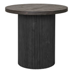 Table d’appoint ronde en MDF brun foncé ø48x45 cm