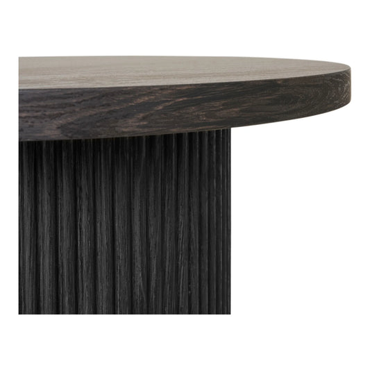 Table d’appoint ronde en MDF brun foncé ø48x45 cm