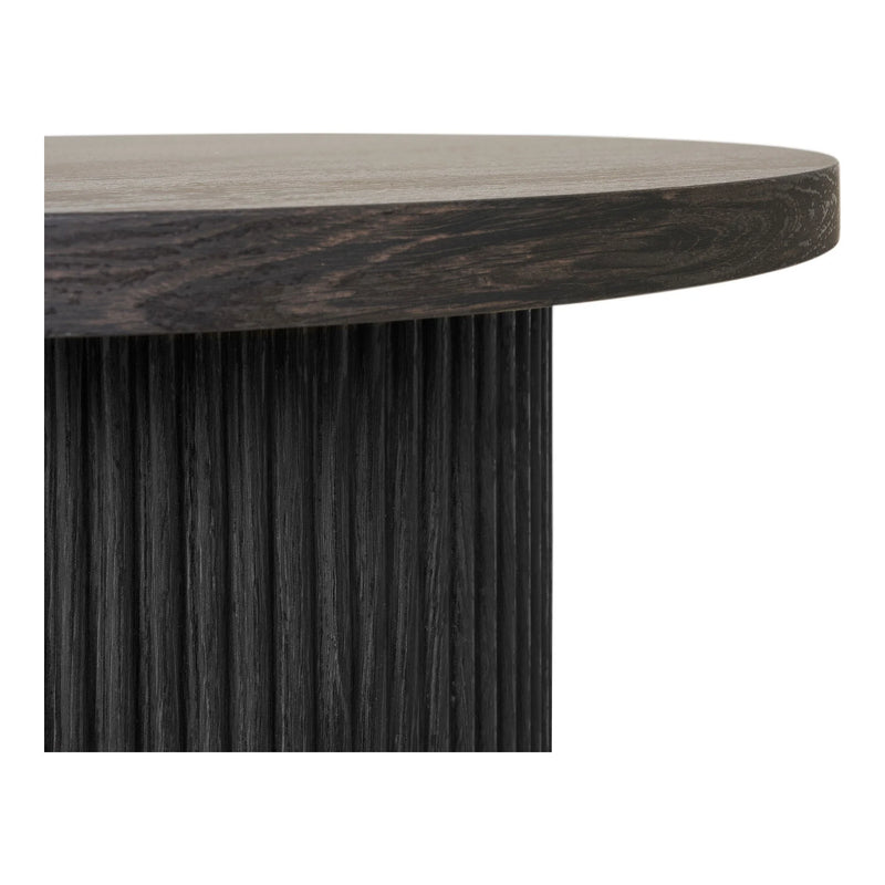 Table d’appoint ronde en MDF brun foncé ø48x45 cm