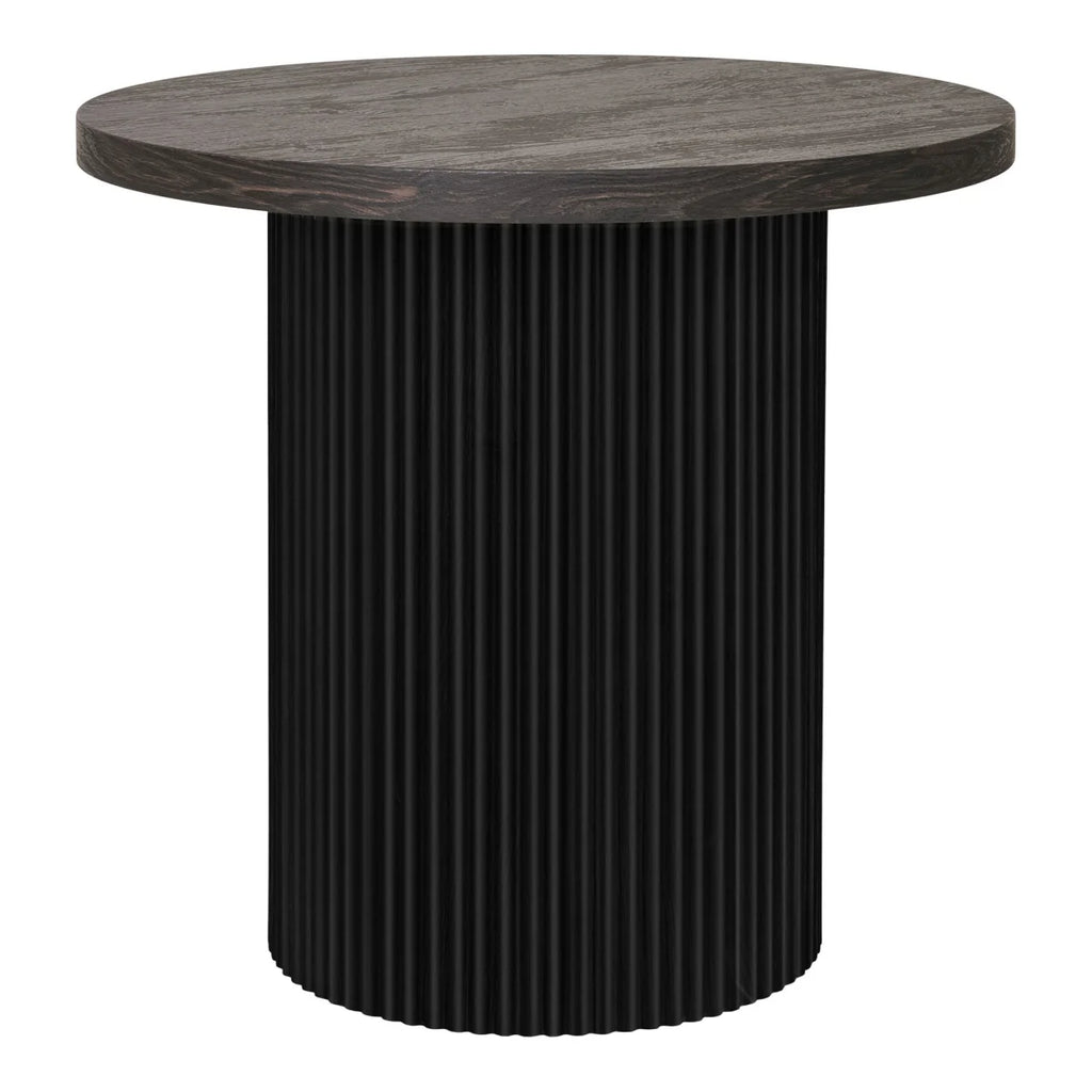 Table d’appoint ronde en MDF brun foncé ø48x45 cm