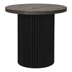 Table d’appoint ronde en MDF brun foncé ø48x45 cm