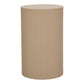 Table d’appoint ronde en MDF gris beige ø30x50 cm