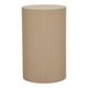 Table d’appoint ronde en MDF gris beige ø30x50 cm