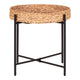 Table d’appoint ronde en métal et jacinthe d’eau Ø50 cm