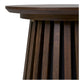 Table d’appoint ronde en placage chêne fumé 40x50 cm