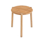 Table d’appoint ronde en teck naturel pour extérieur – Ø47 cm