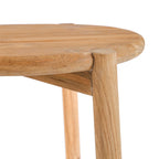 Table d’appoint ronde en teck naturel Ø47 cm pour extérieur