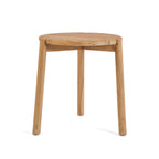 Tabouret en teck naturel simple, Ø47 cm pour extérieur