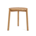 Tabouret en bois teck naturel simple pour extérieur Ø47 cm